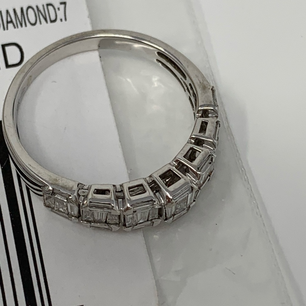 Ron Hami 14k White Gold Diamond Ring Bead Size 7